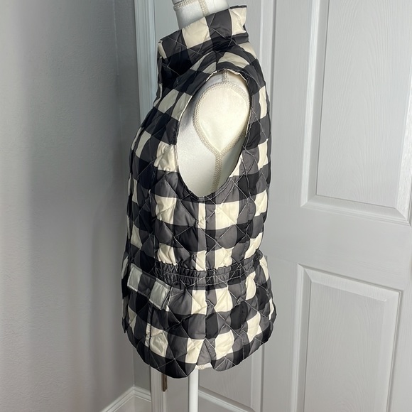 TALBOT’S  down-filled checkerboard plaid sleeveless vest size MP - Picture 4 of 12